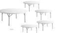 White 6-ft Plastic Folding Round Table H251