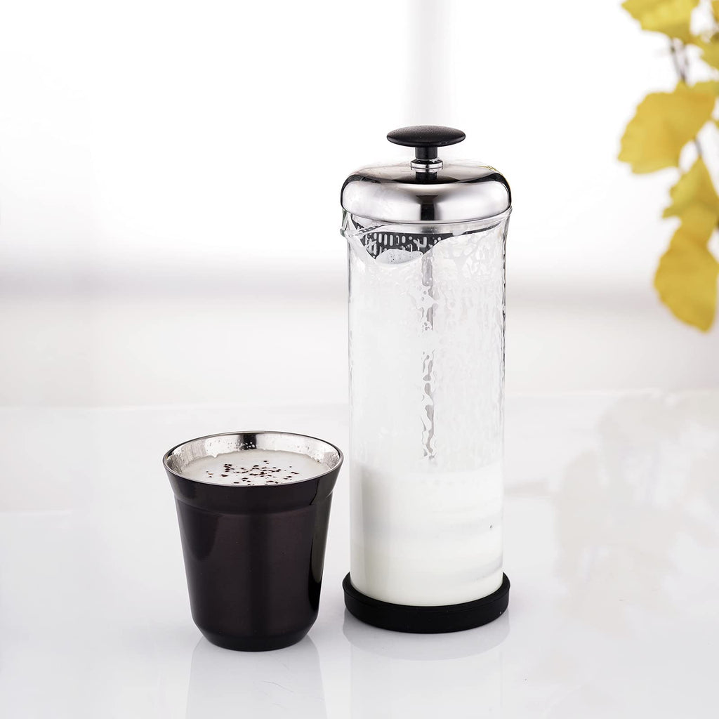French Press 12 oz, Stainless Steel Espresso Cup 2pcs Set Double Wall Insulated 5 oz O230256