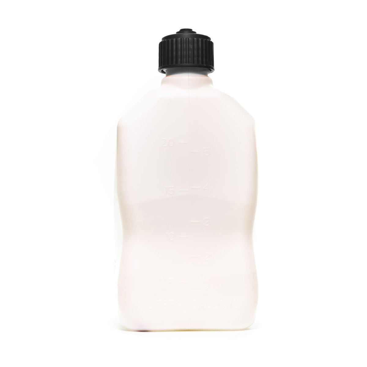 5.5 Gallon Square Motorsport Jug White with Filler Hose P72068