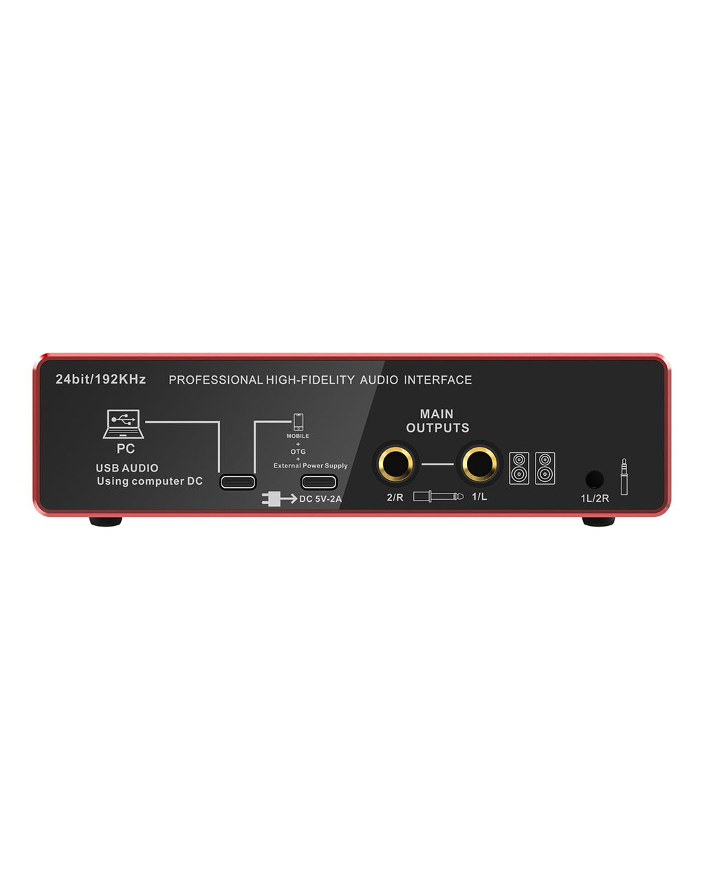 2X2 24-bit/192kHz Audio Interface with XLR/TRS Combo Input R227