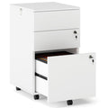 White 3 Drawer File Cabinet with Lock O18474