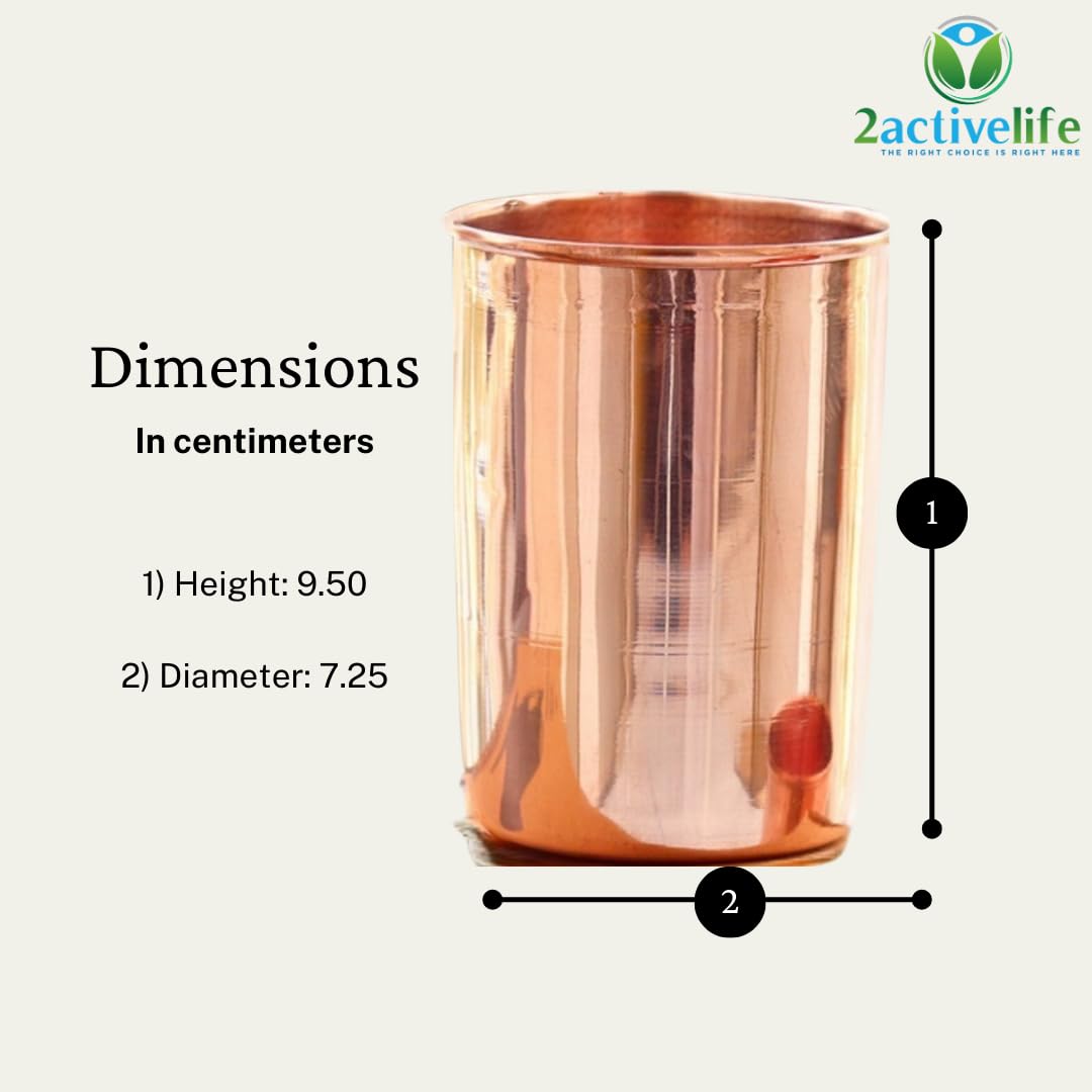 Copper Drinking Cups Set of 2, 350ml Unlined Uncoated E346175