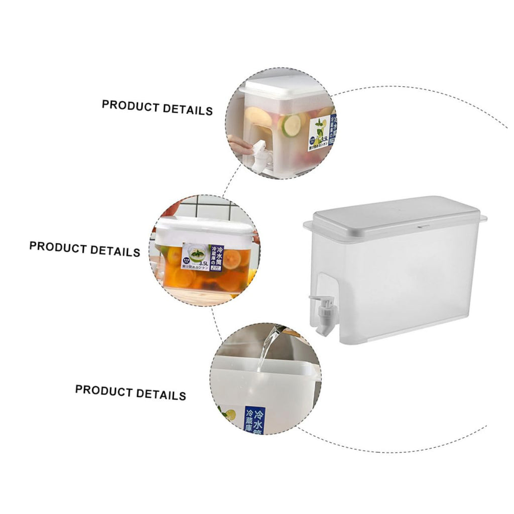 White 3.5L Water Jug with Faucet G163210