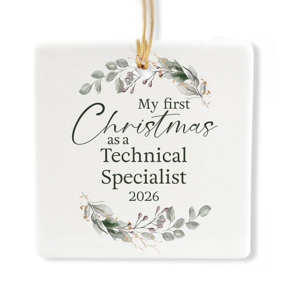 Ceramic 3-inch Square Ornament N1014