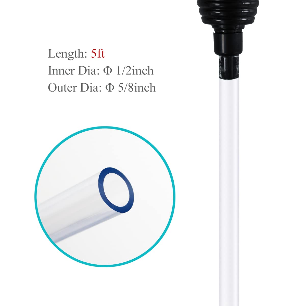 5ft Aquarium Siphon Vacuum Cleaner F689166