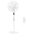 16 inch Quiet Oscillating Pedestal Fan with Adjustable Height & Tilt, White Y3504