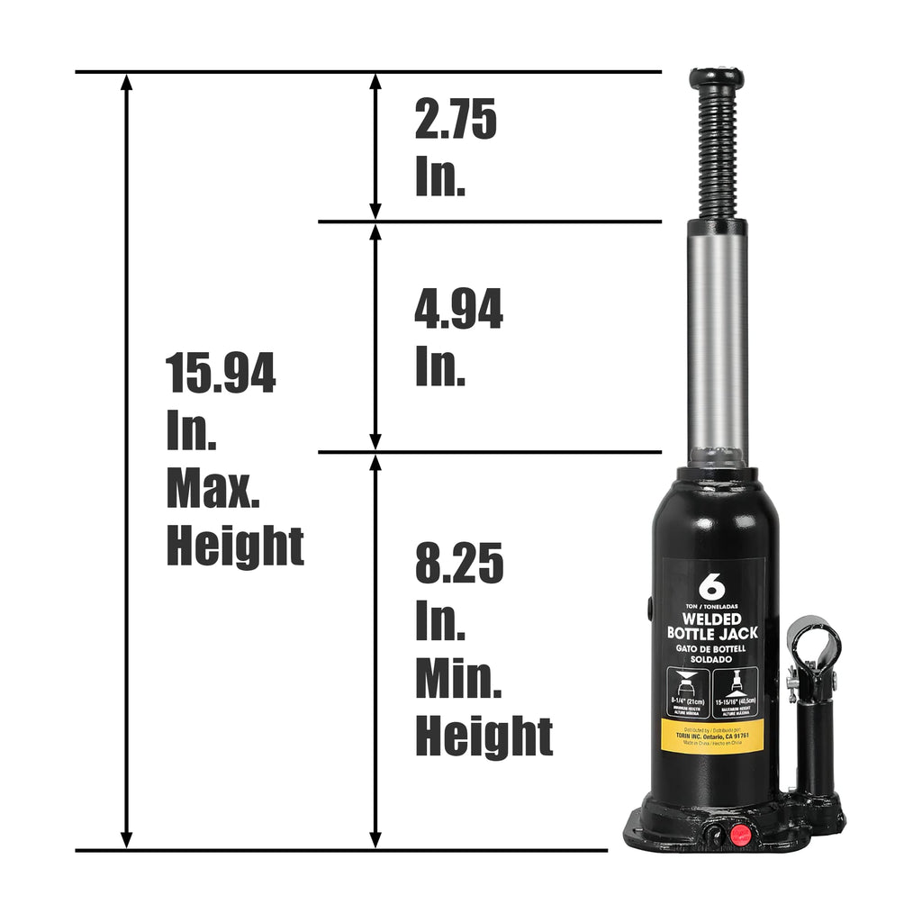 6 Ton Hydraulic Welded Bottle Jack G97901
