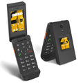 Unlocked Rugged Flip Phone 16GB 2.8'' Touchscreen Android 11 IP68 Water Resistant 4G LTE GSM Single Sim Black O24775