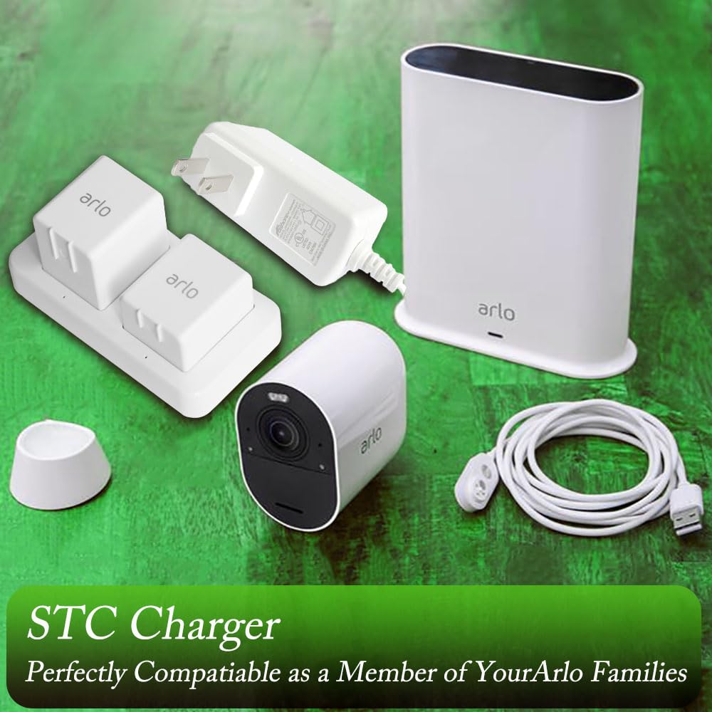 White Dual Slot Camera Battery Charger W5308