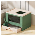 Foldable Cat Litter Box with Lid & Scoop H59132