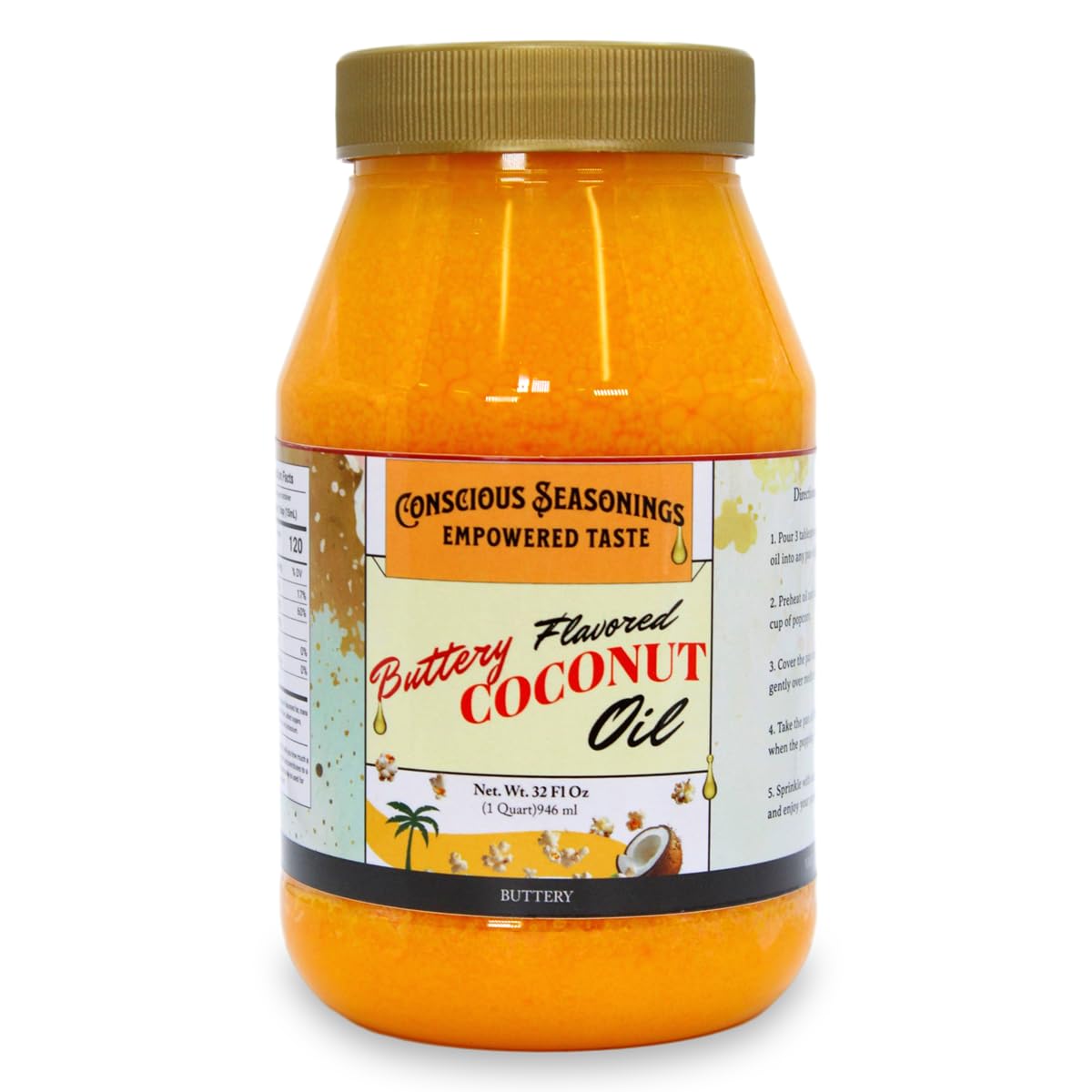 Butter Flavored Coconut Oil 32 oz 2 Pack T71175