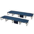 Portable Folding Camping Cot with Pillow Blue 2PC M2766