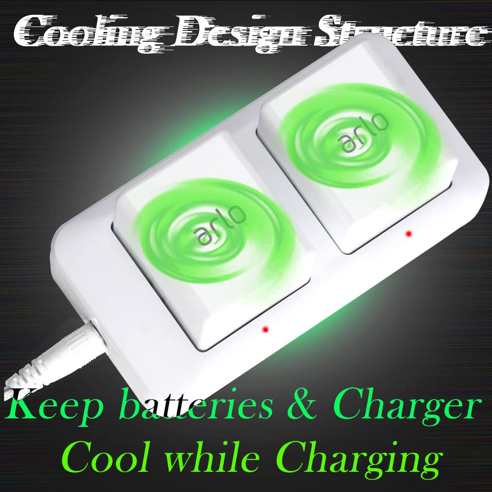 White Dual Slot Camera Battery Charger W5308