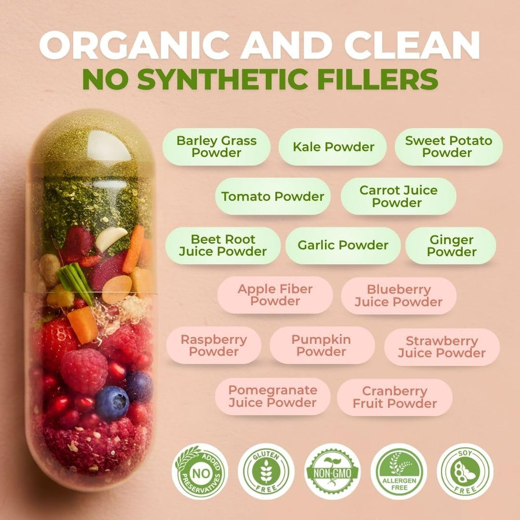 Fruits & Veggies Supplement Vegetable Capsules E9275