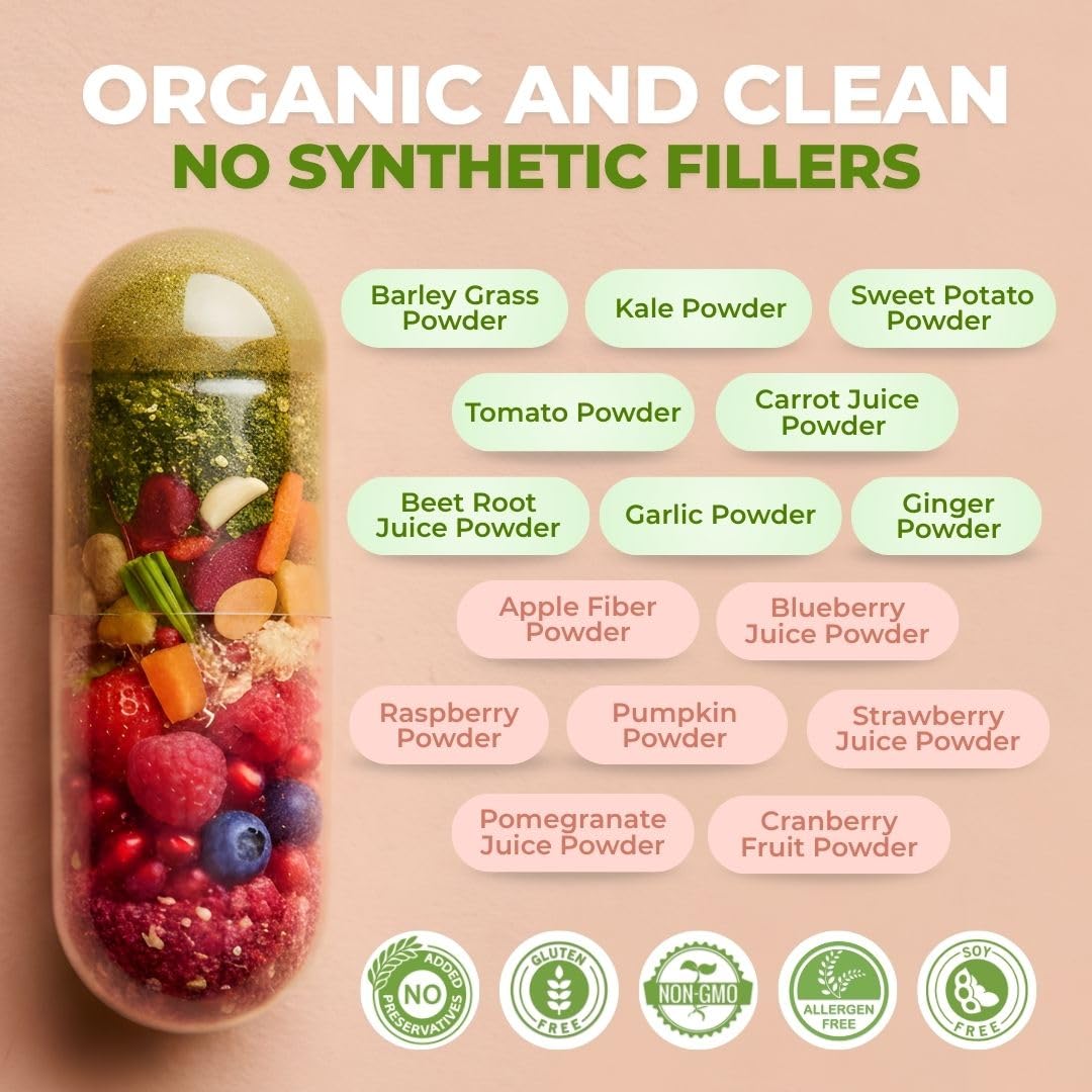 Fruits & Veggies Supplement Vegetable Capsules E9275