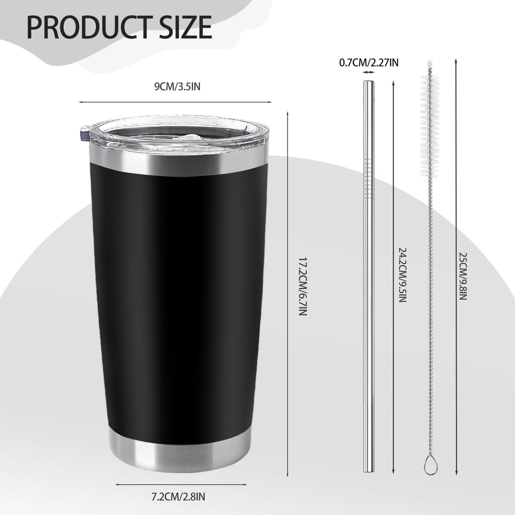 12 Pieces Insulated Stainless Steel Tumbler with Lid and Straw K778