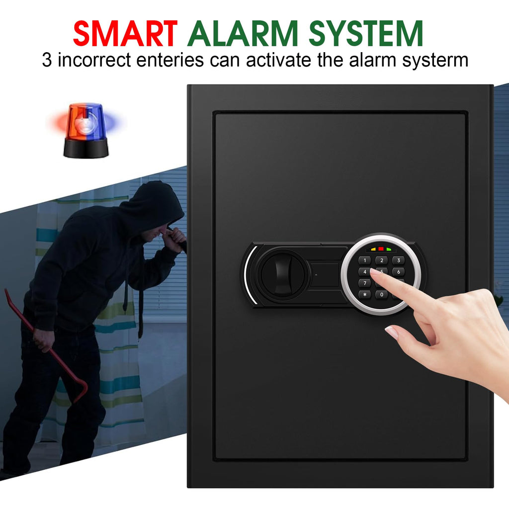 3.3 Cuft Water and Fireproof Safe with Digital Keypad & Key Lock R762669