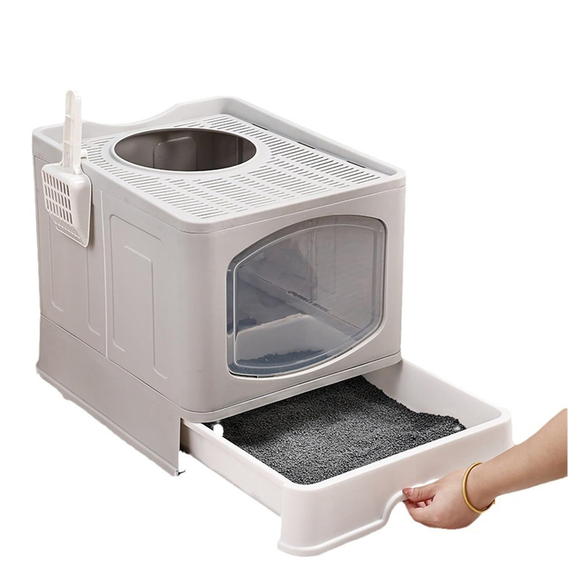 Foldable Cat Litter Box with Lid S191490