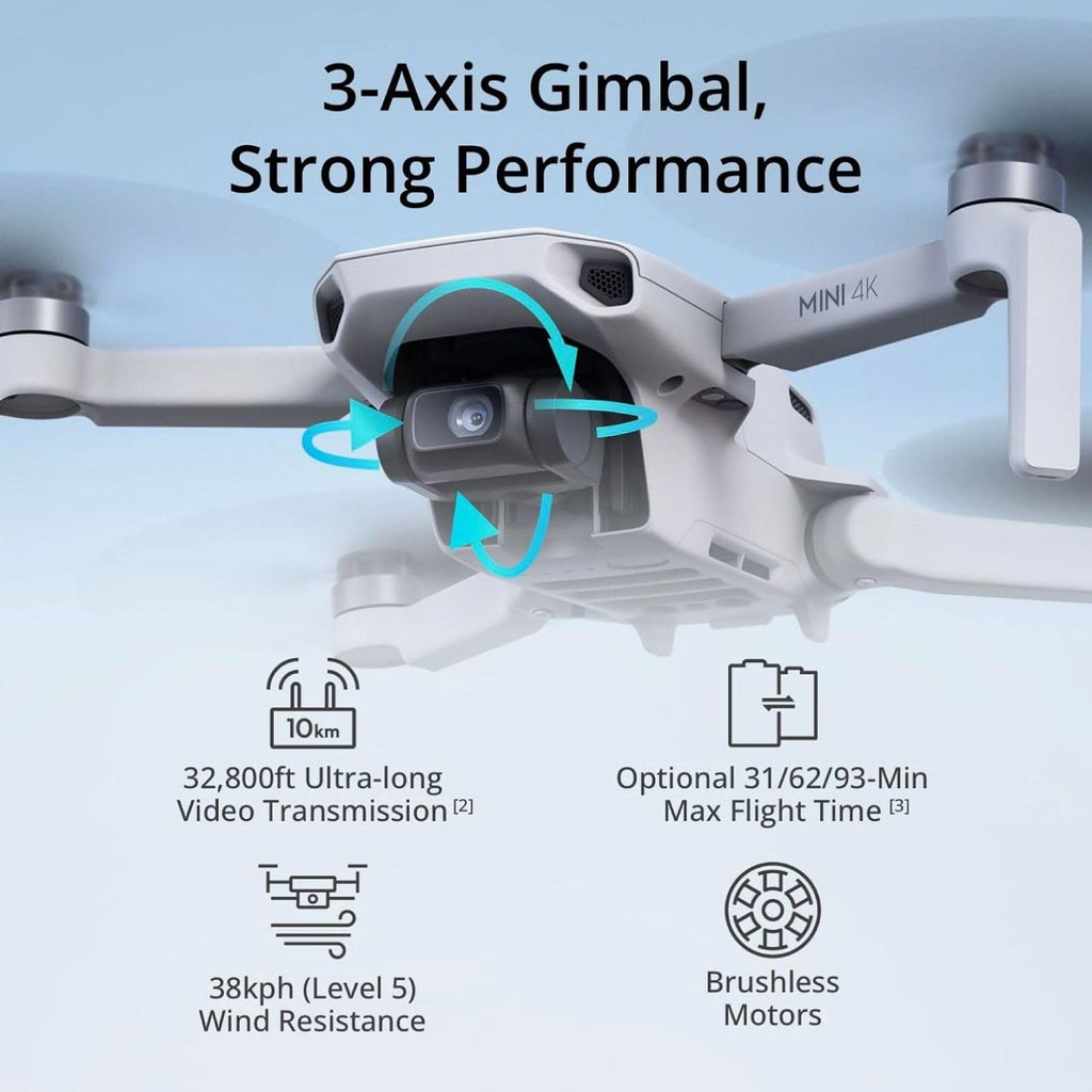 4K Camera Drone with 3-Axis Gimbal, 2 Batteries B851