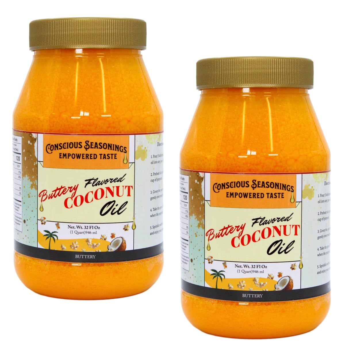 Butter Flavored Coconut Oil 32 oz 2 Pack T71175