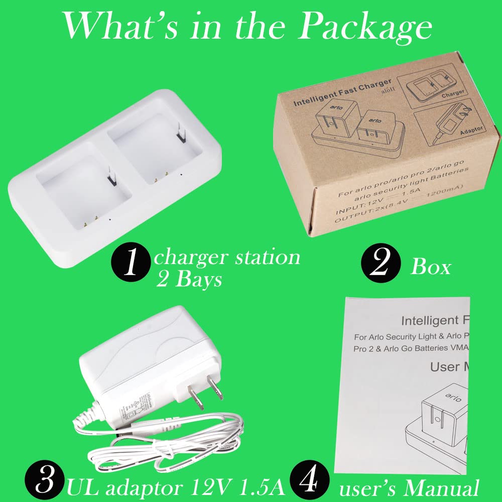 White Dual Slot Camera Battery Charger W5308