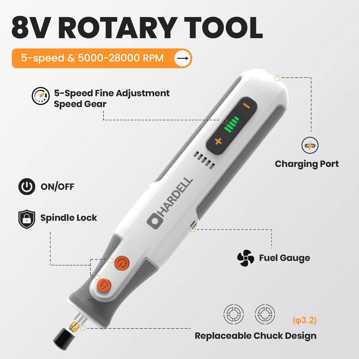 8V Cordless Rotary Tool Kit V70889
