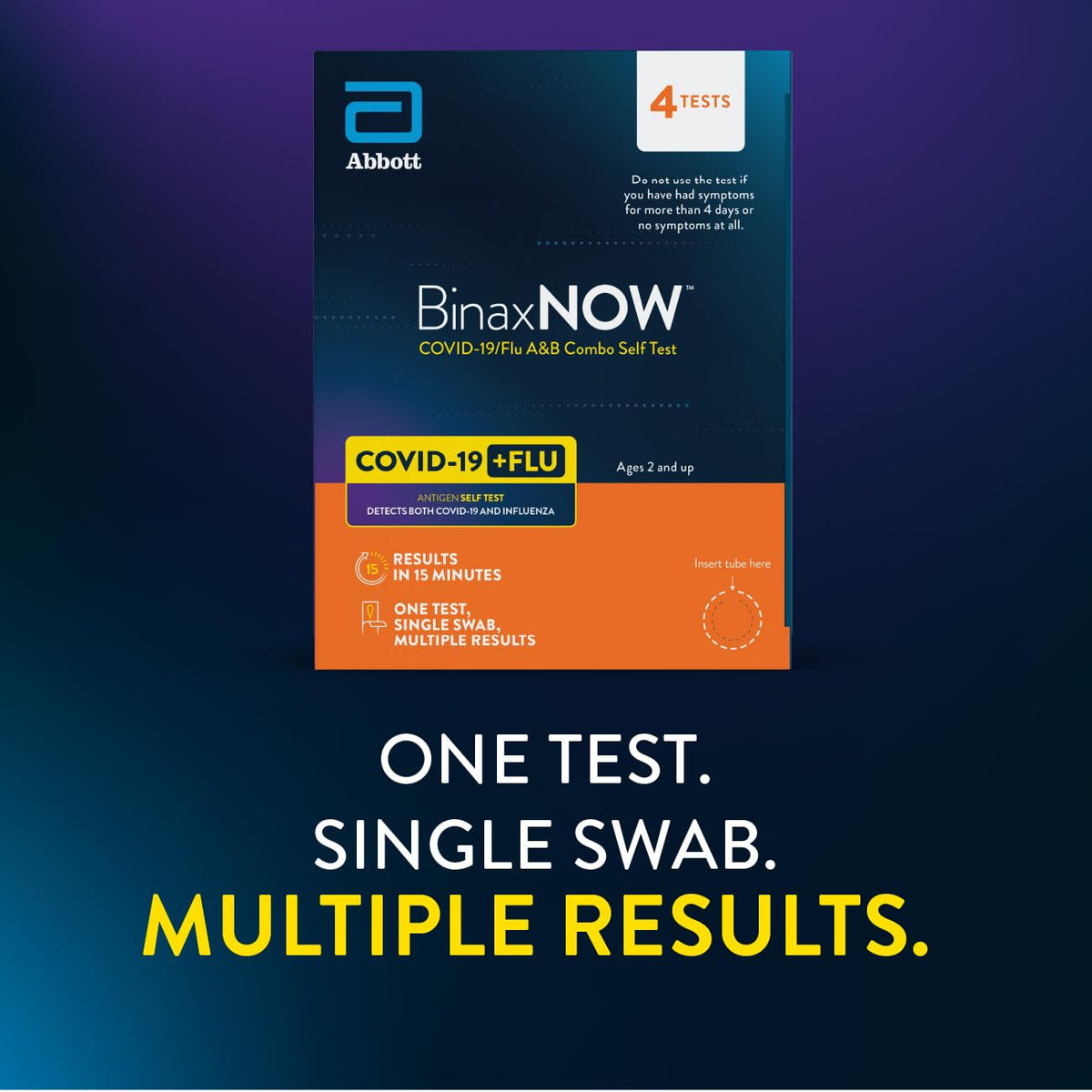 COVID-19/Flu A&B Combo Self Test, 4 Tests S406