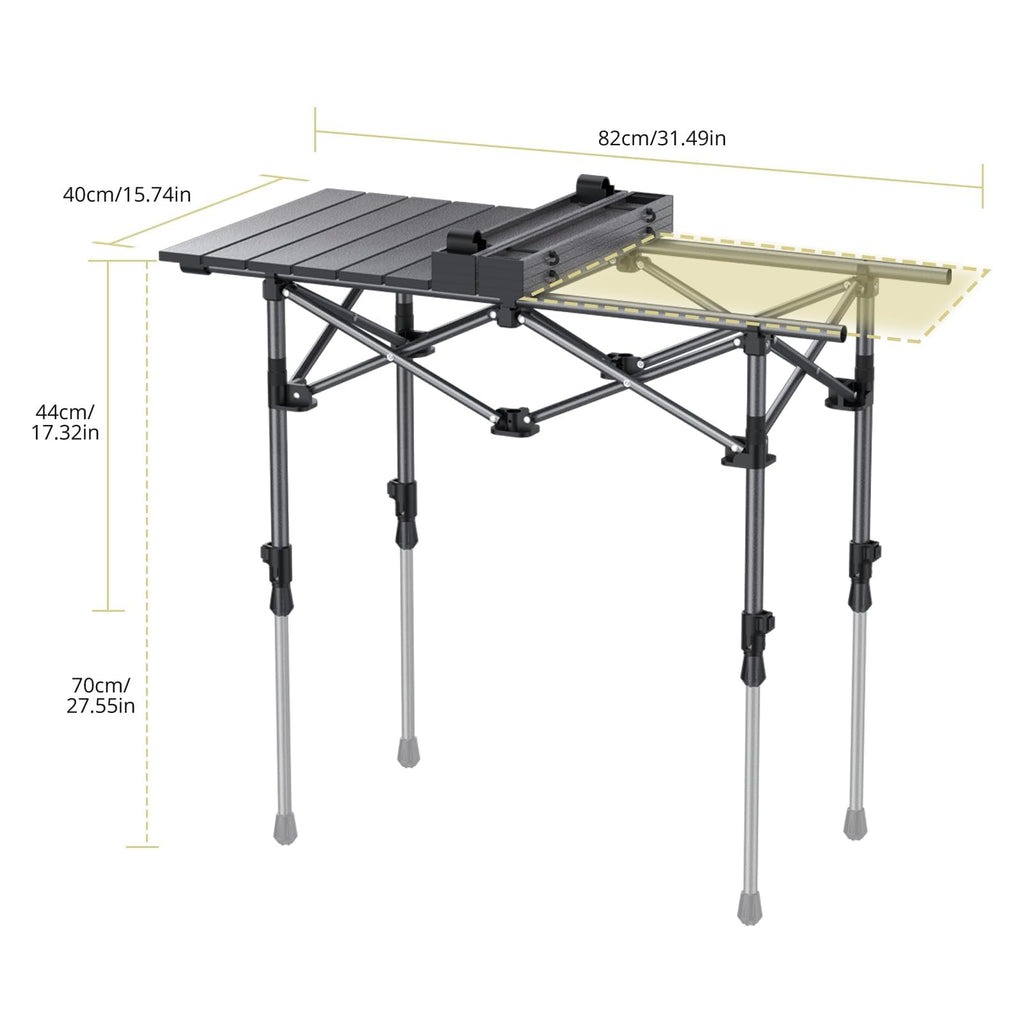 3ft Aluminum Roll Top Folding Camping Table T659