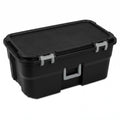 22 Gallon Black Wheeled Plastic Storage Trunk P403798