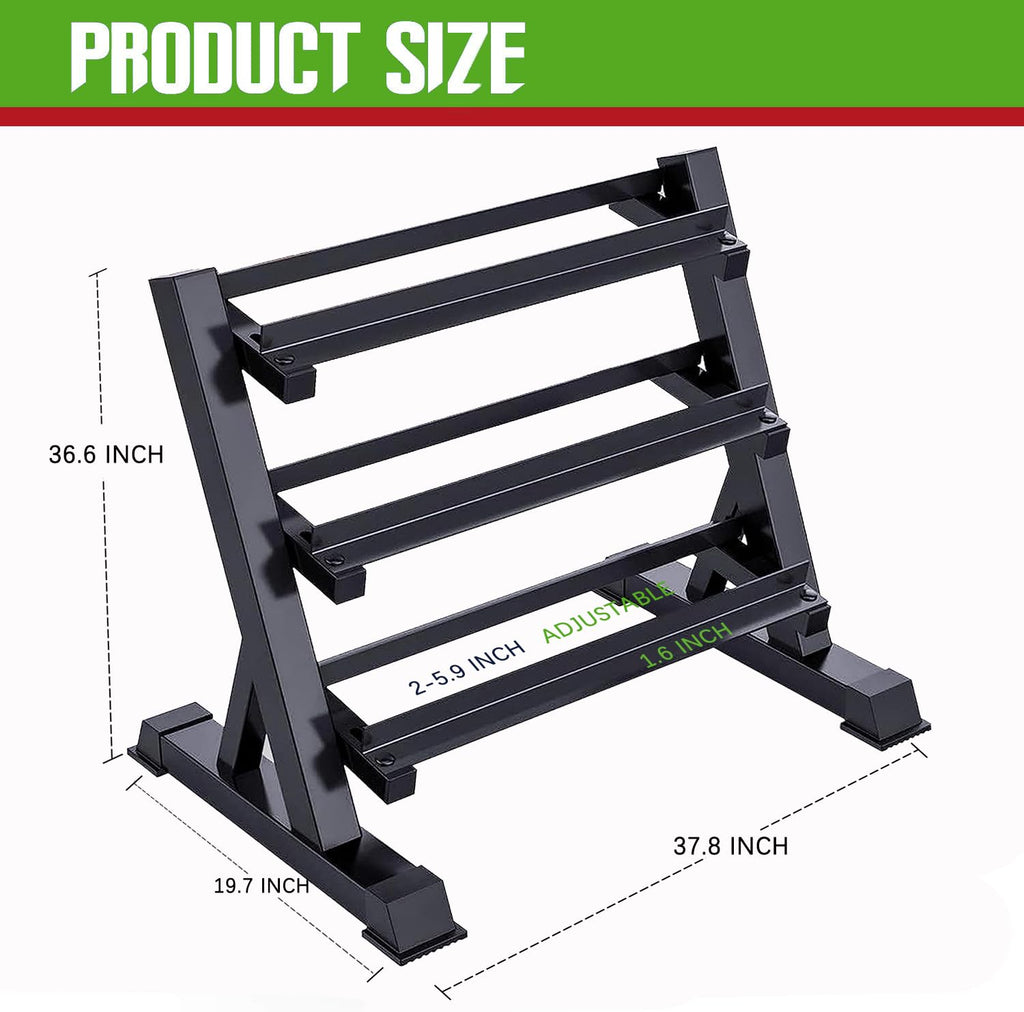 Rubber Hex Dumbbells with Rack O706386