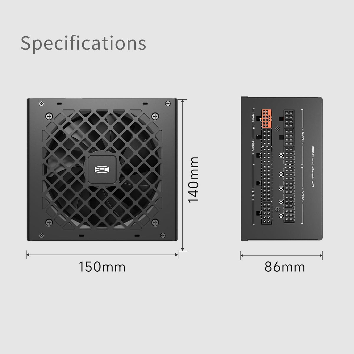 750W Fully Modular ATX 3.1 80 Plus Gold Power Supply C752