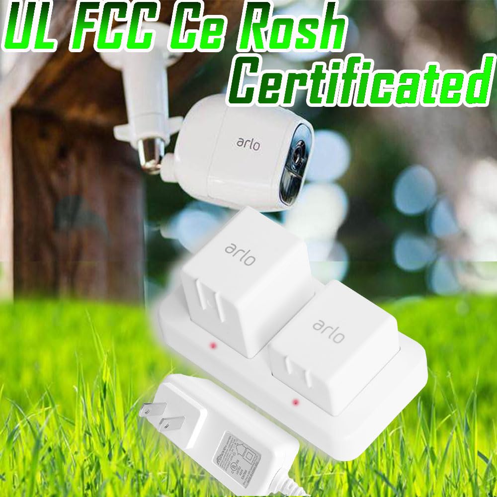 White Dual Slot Camera Battery Charger W5308