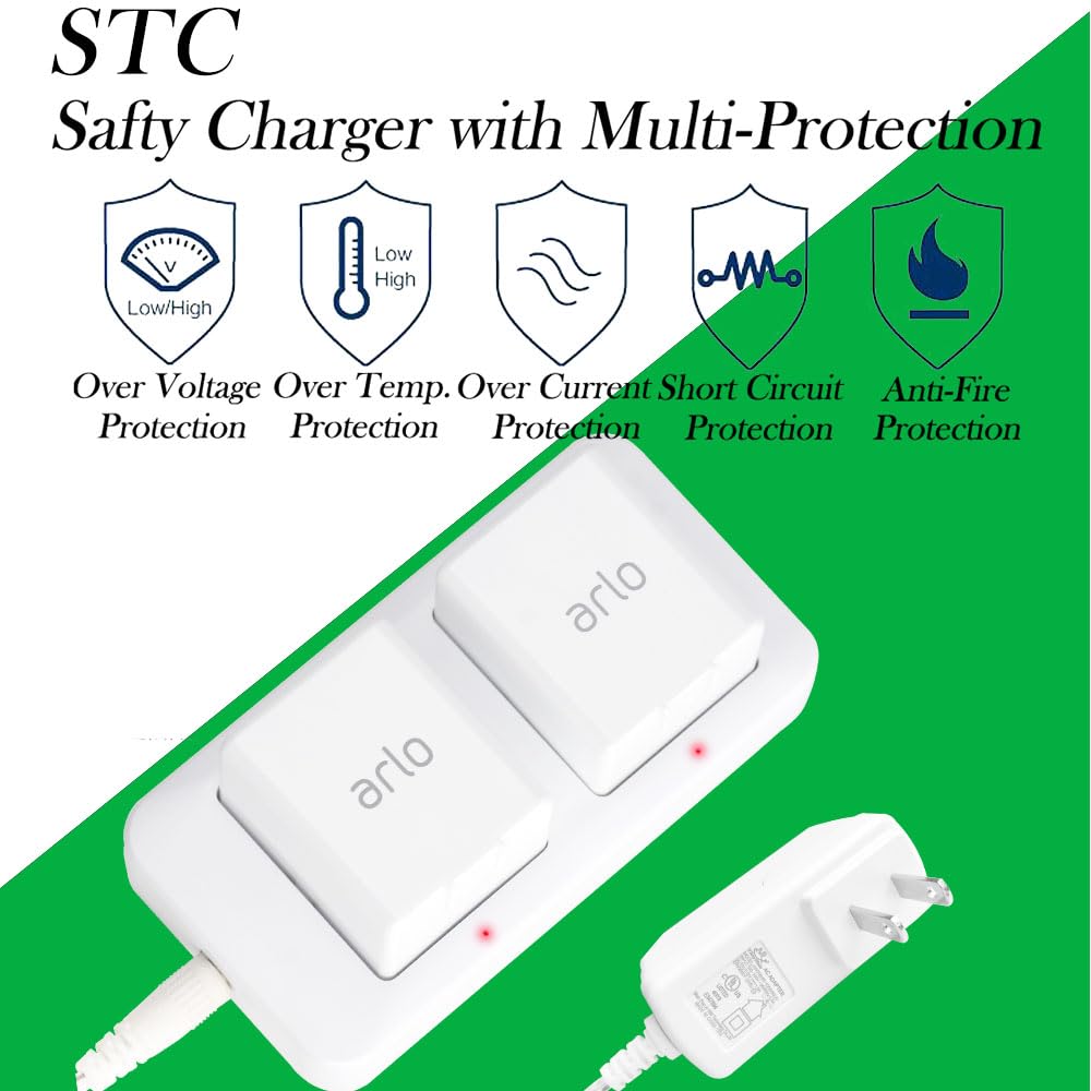 White Dual Slot Camera Battery Charger W5308