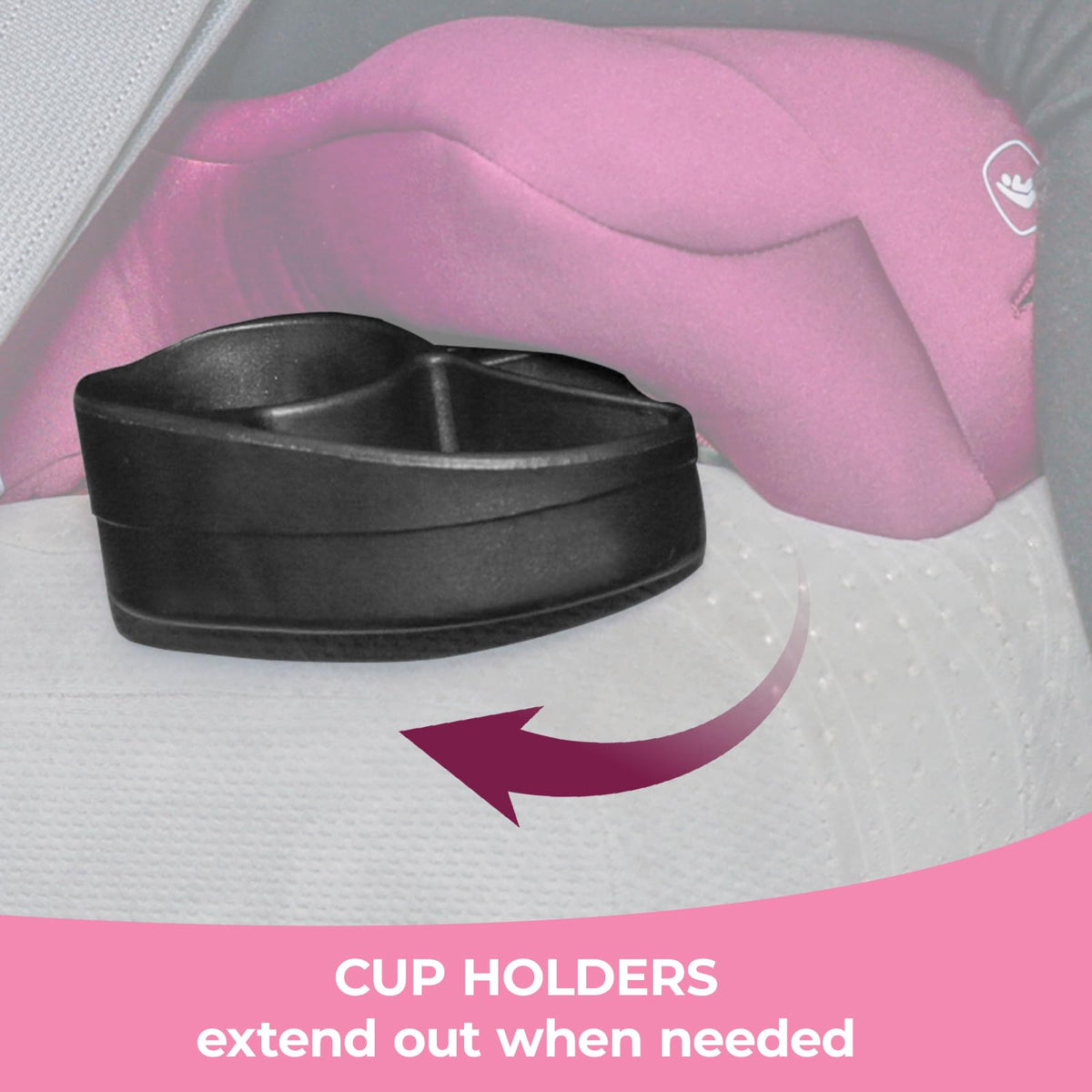 2-in-1 Belt Positioning Booster Seat, Pink C337