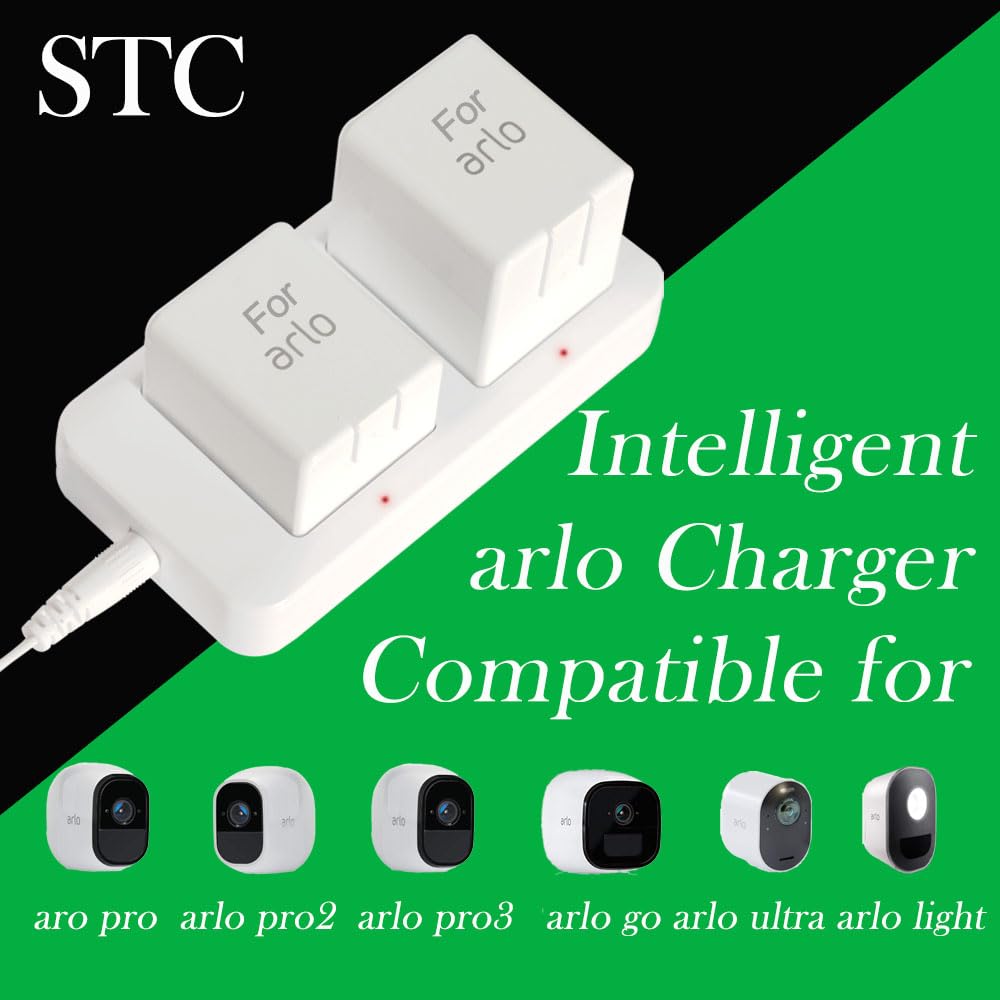 White Dual Slot Camera Battery Charger W5308