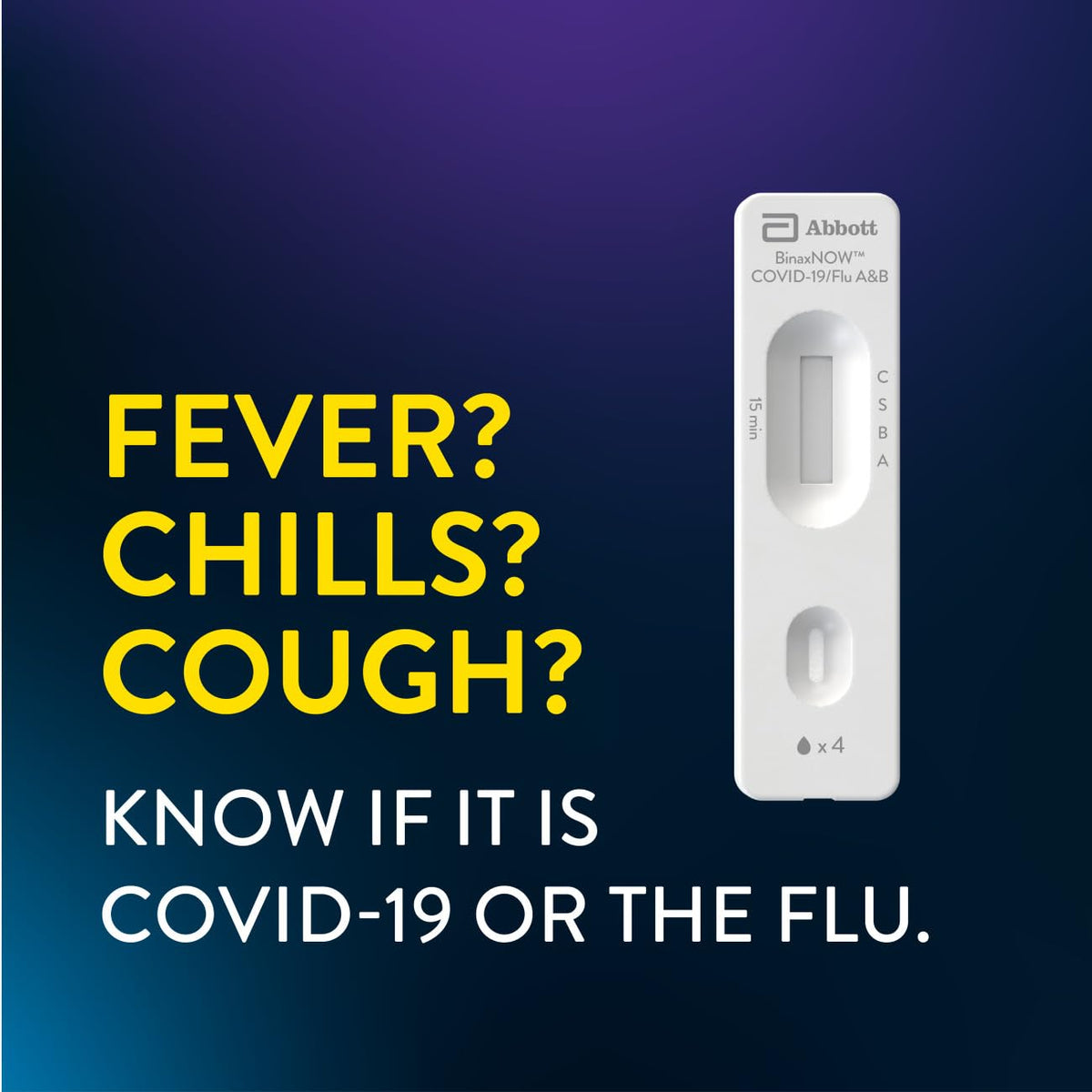 COVID-19/Flu A&B Combo Self Test, 4 Tests S406