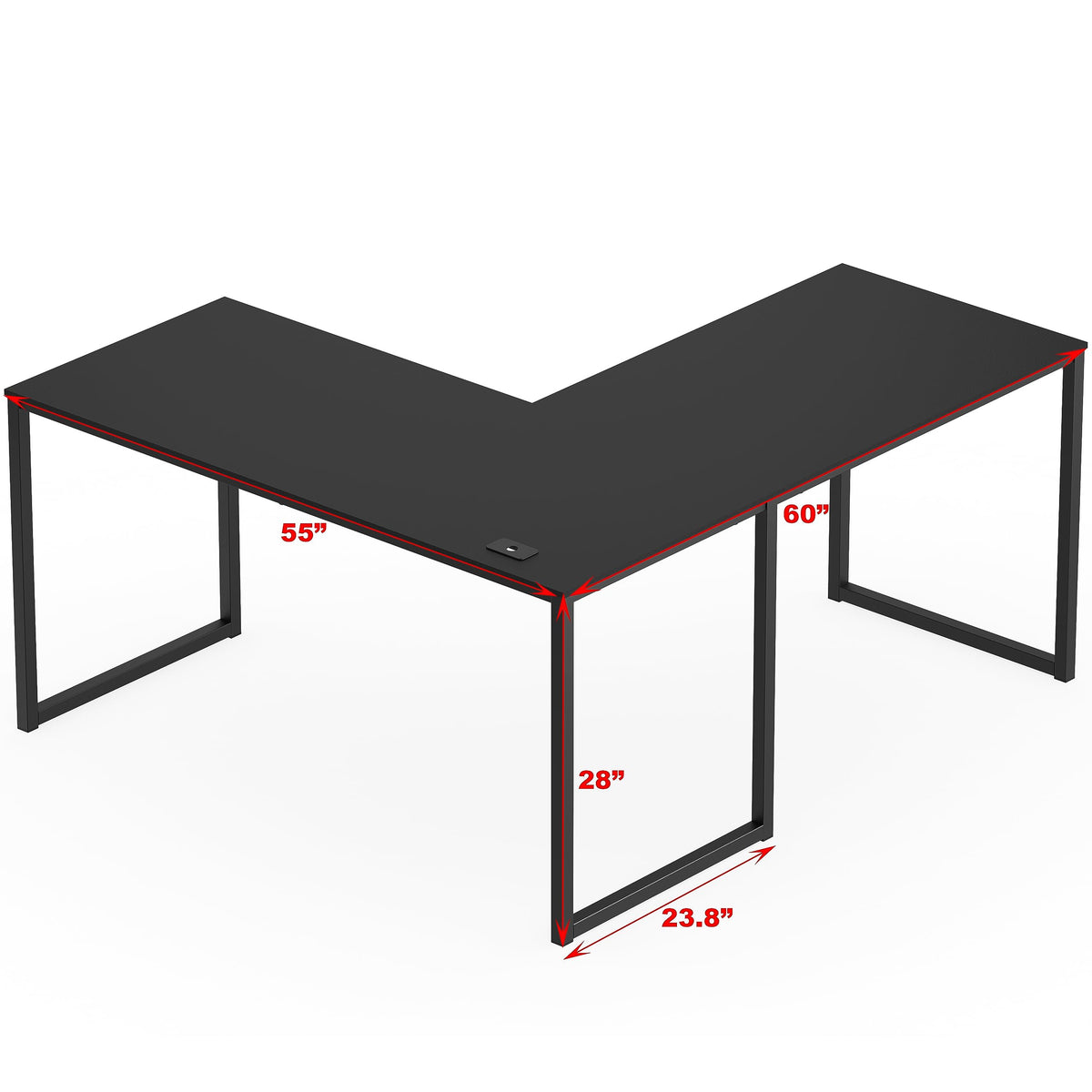 Black L-Shape Computer Desk K367