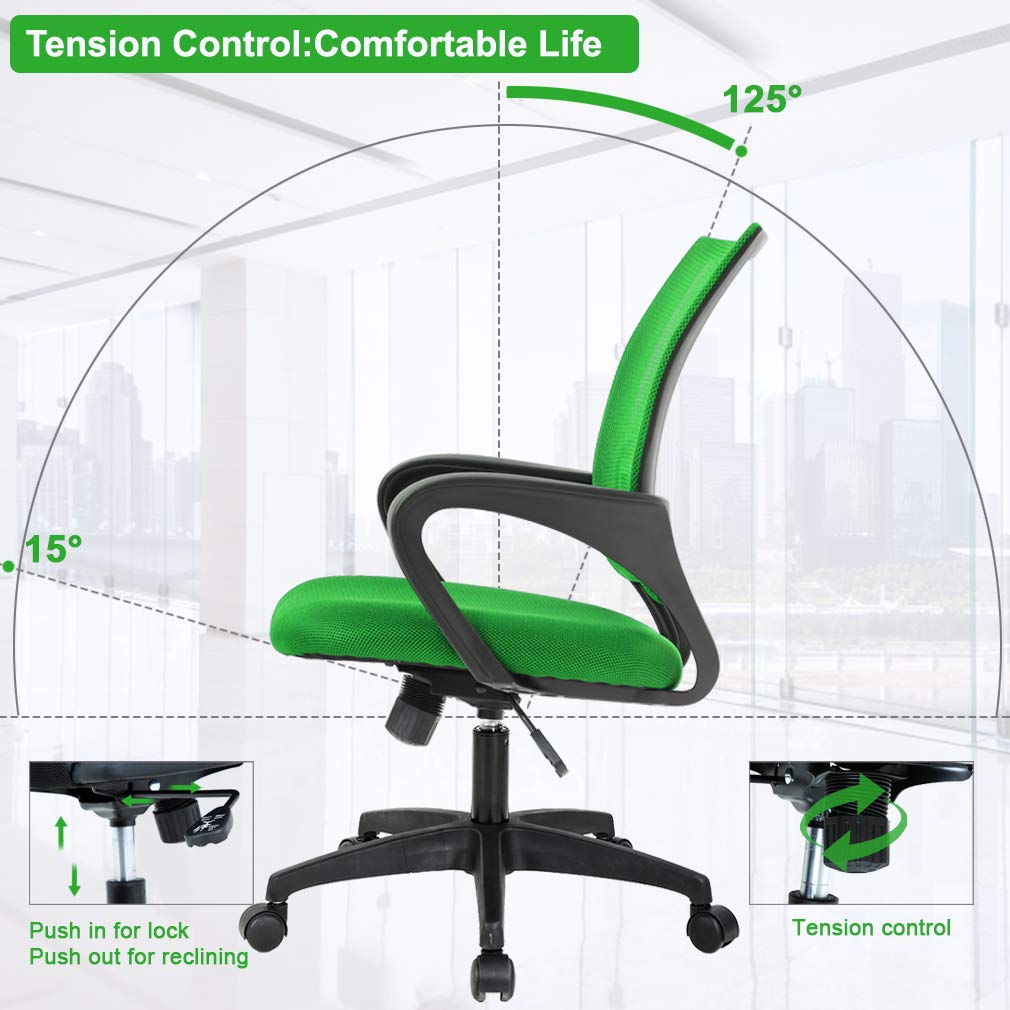 Ergonomic Mid-Back Swivel Office Chair Z93574