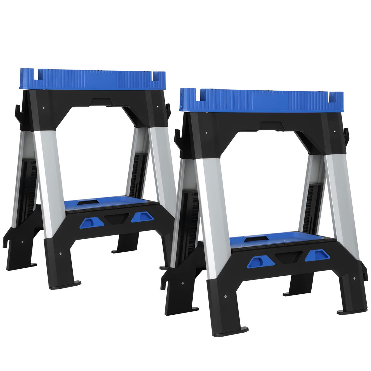 Folding Heavy Duty Sawhorses 2 Pack, 2500 LBS Load Capacity O735