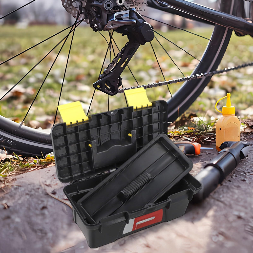 10-Inch Plastic Toolbox with Dual Layer Storage C13950