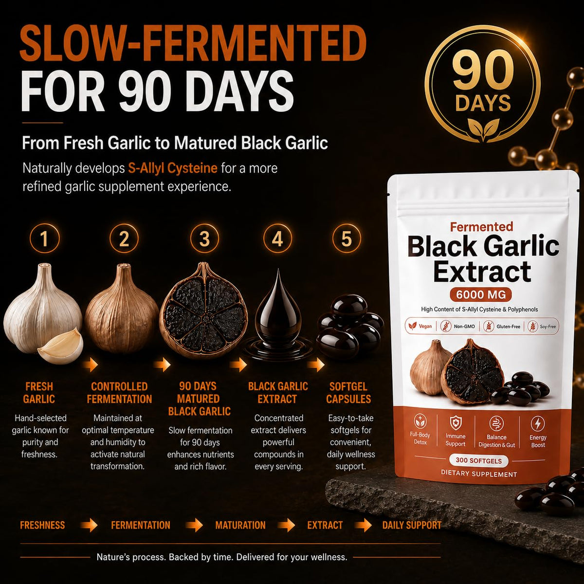 Fermented Black Garlic Extract Softgel 300 Capsules S9624
