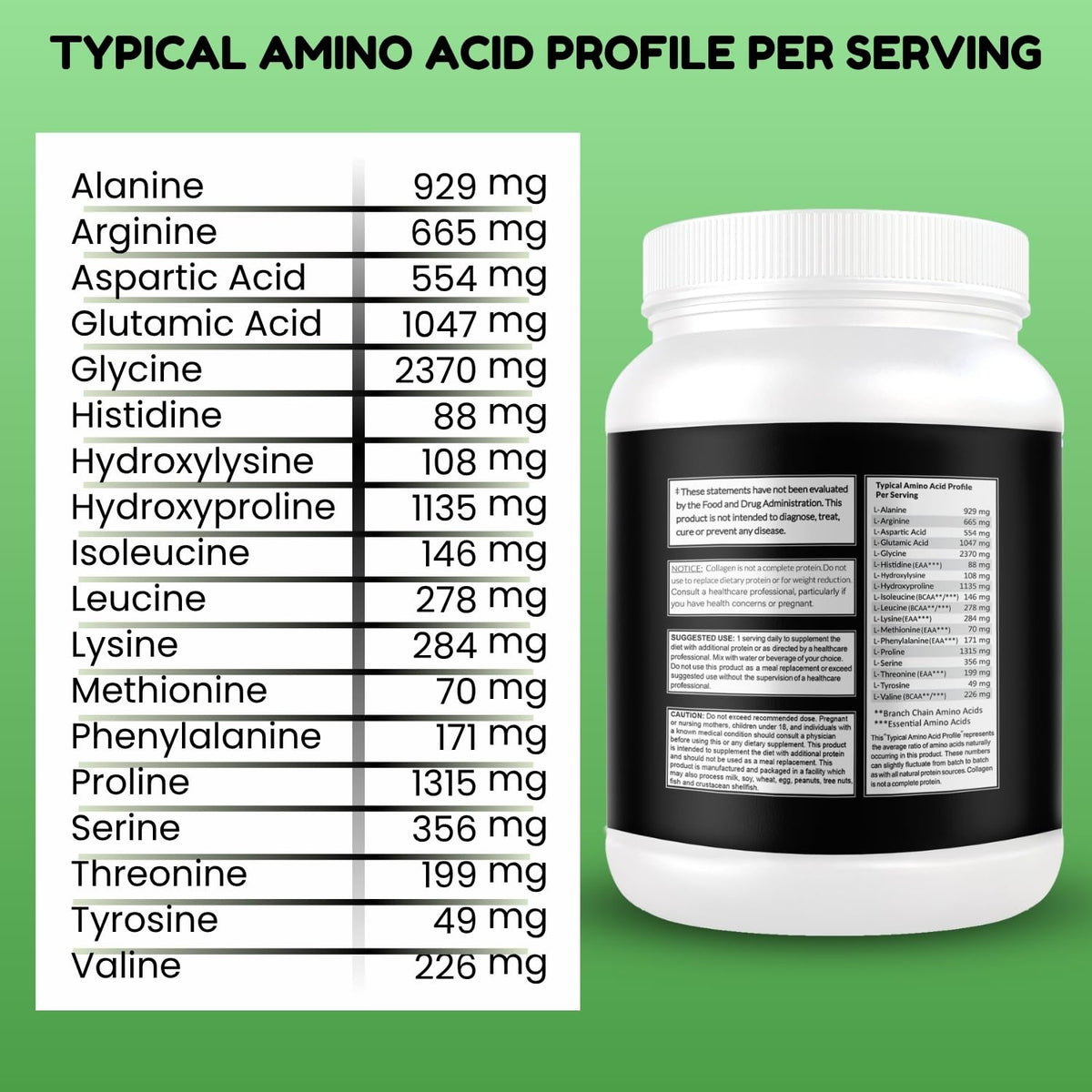 Unflavored Hydrolyzed Collagen Peptides Powder 1LB T6712