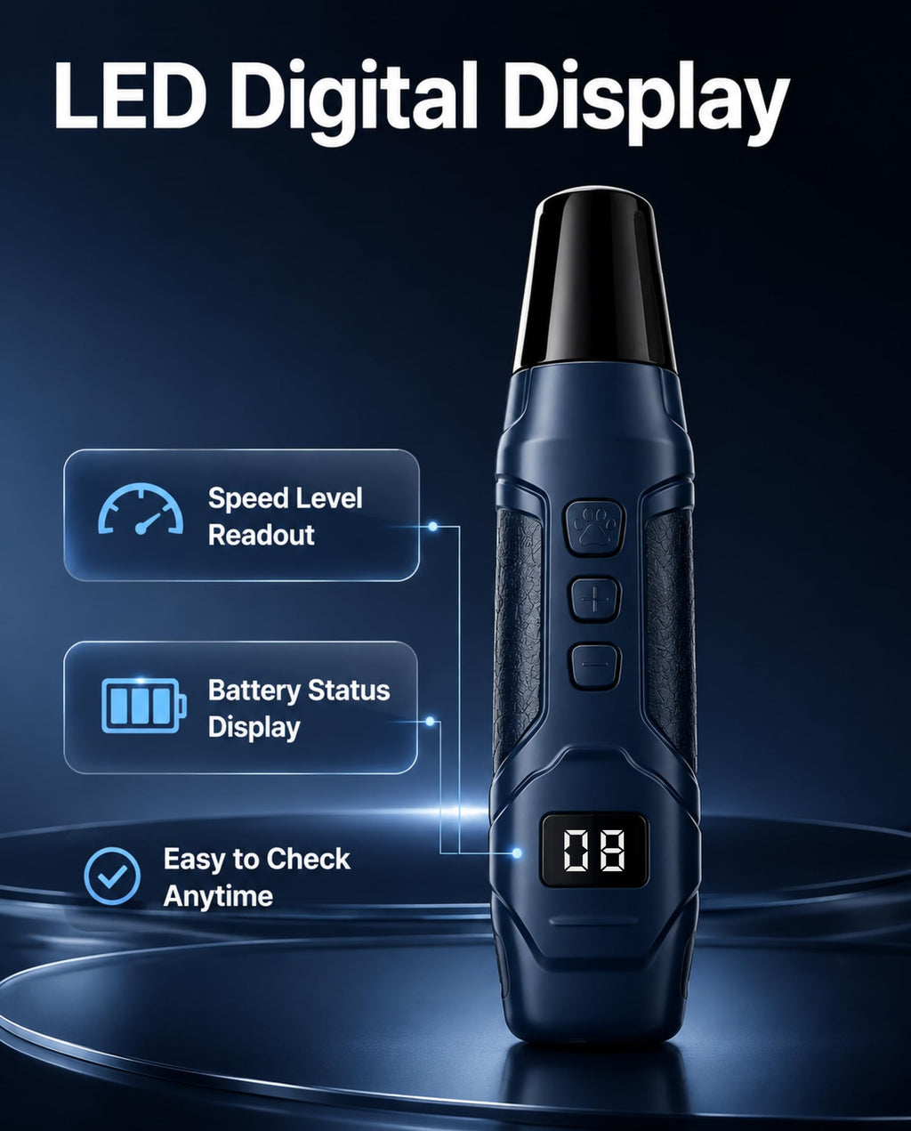 Dog Nail Grinder 16-Speed with LED Light U966624