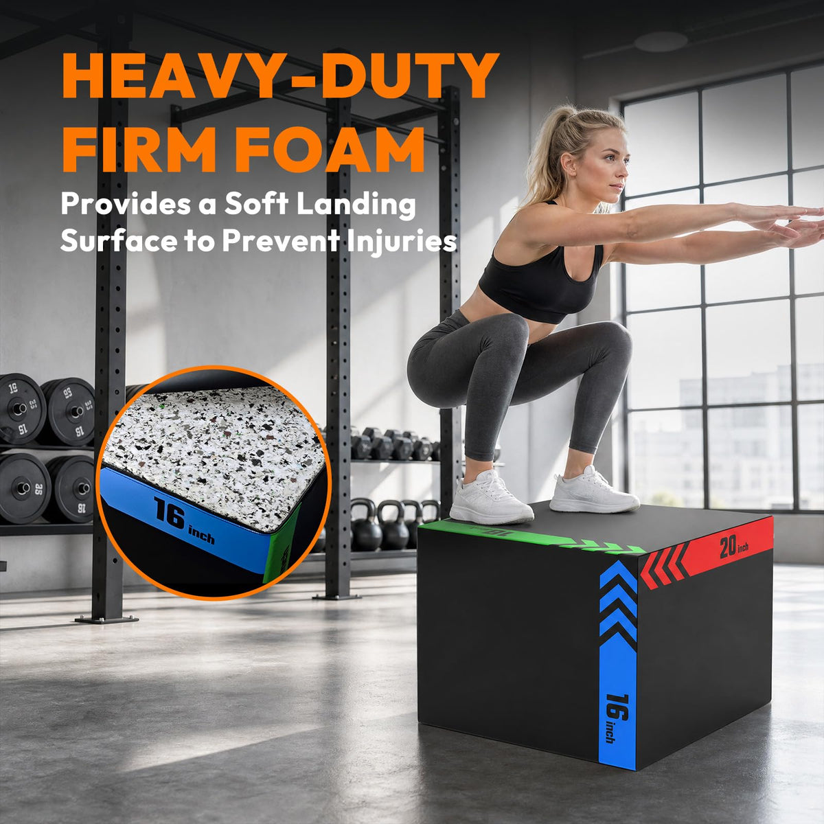 3-in-1 Non-Slip Foam Plyo Box A368