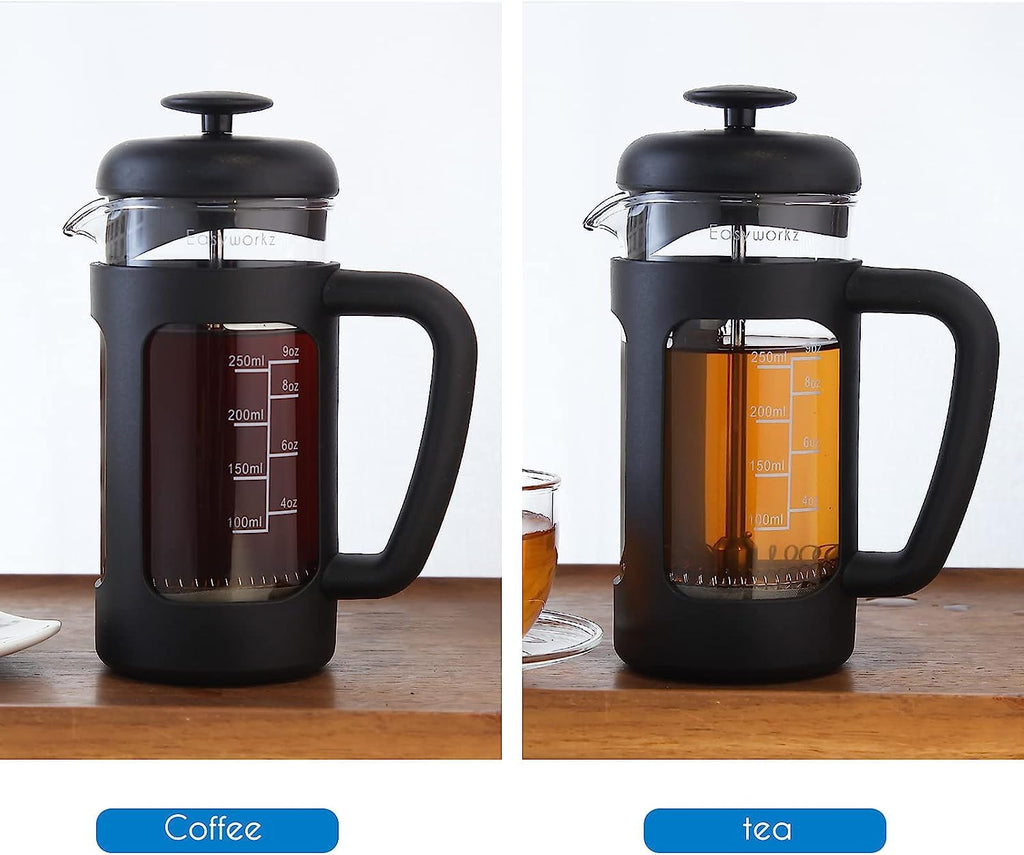 French Press 12 oz, Stainless Steel Espresso Cup 2pcs Set Double Wall Insulated 5 oz O230256