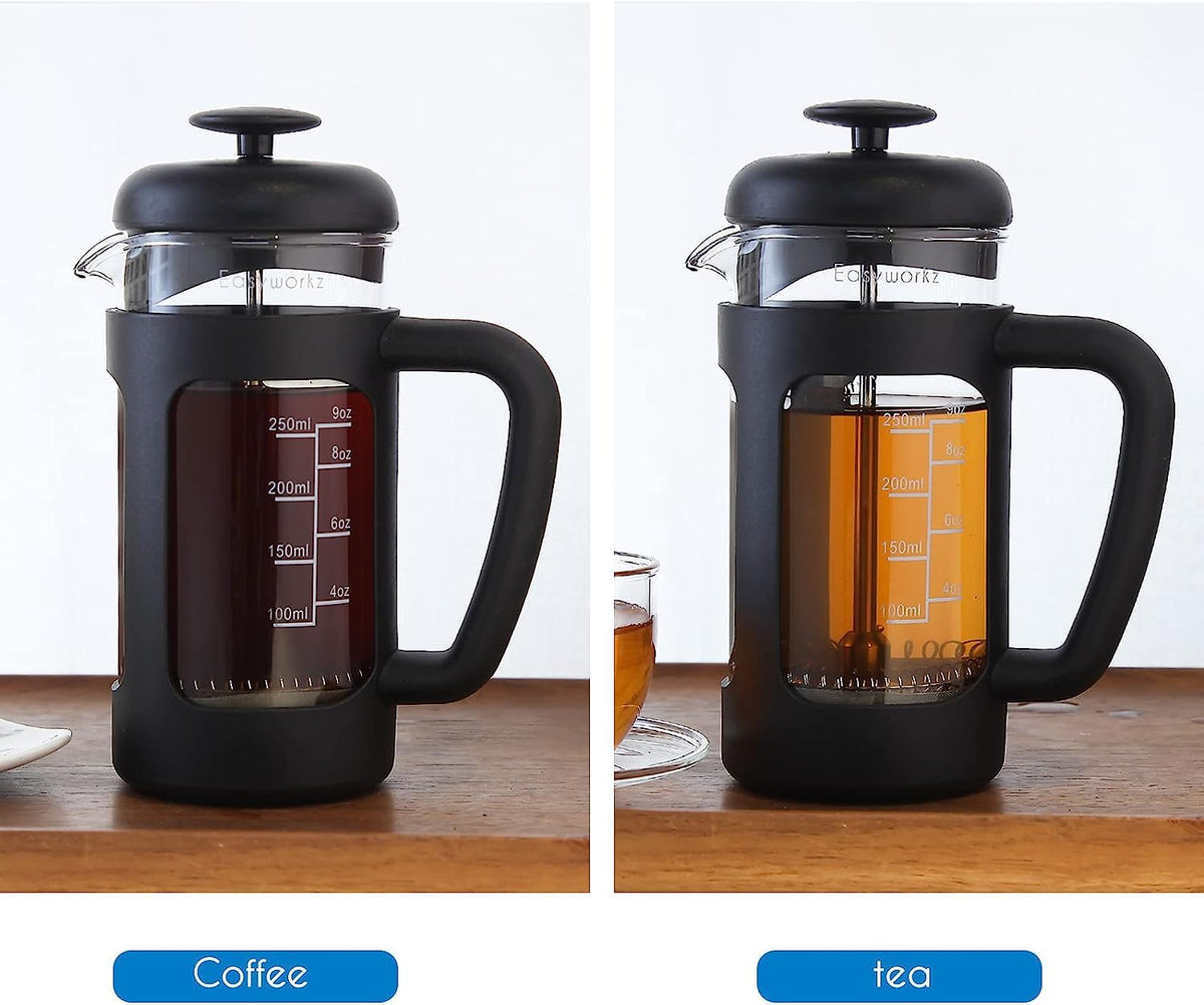 French Press 12 oz, Stainless Steel Espresso Cup 2pcs Set Double Wall Insulated 5 oz O230256