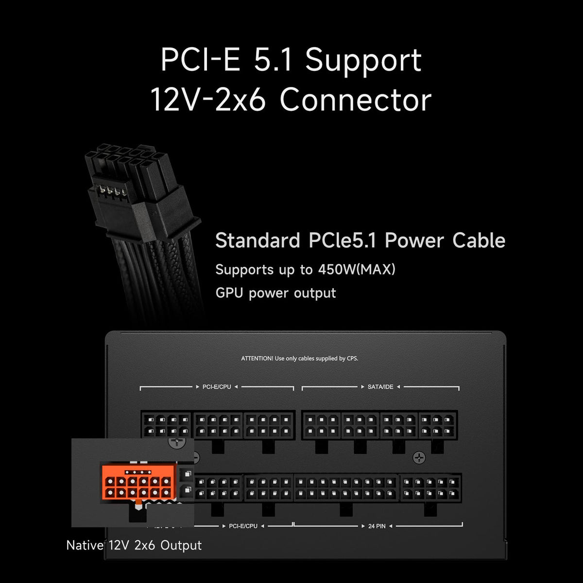750W Fully Modular ATX 3.1 80 Plus Gold Power Supply C752
