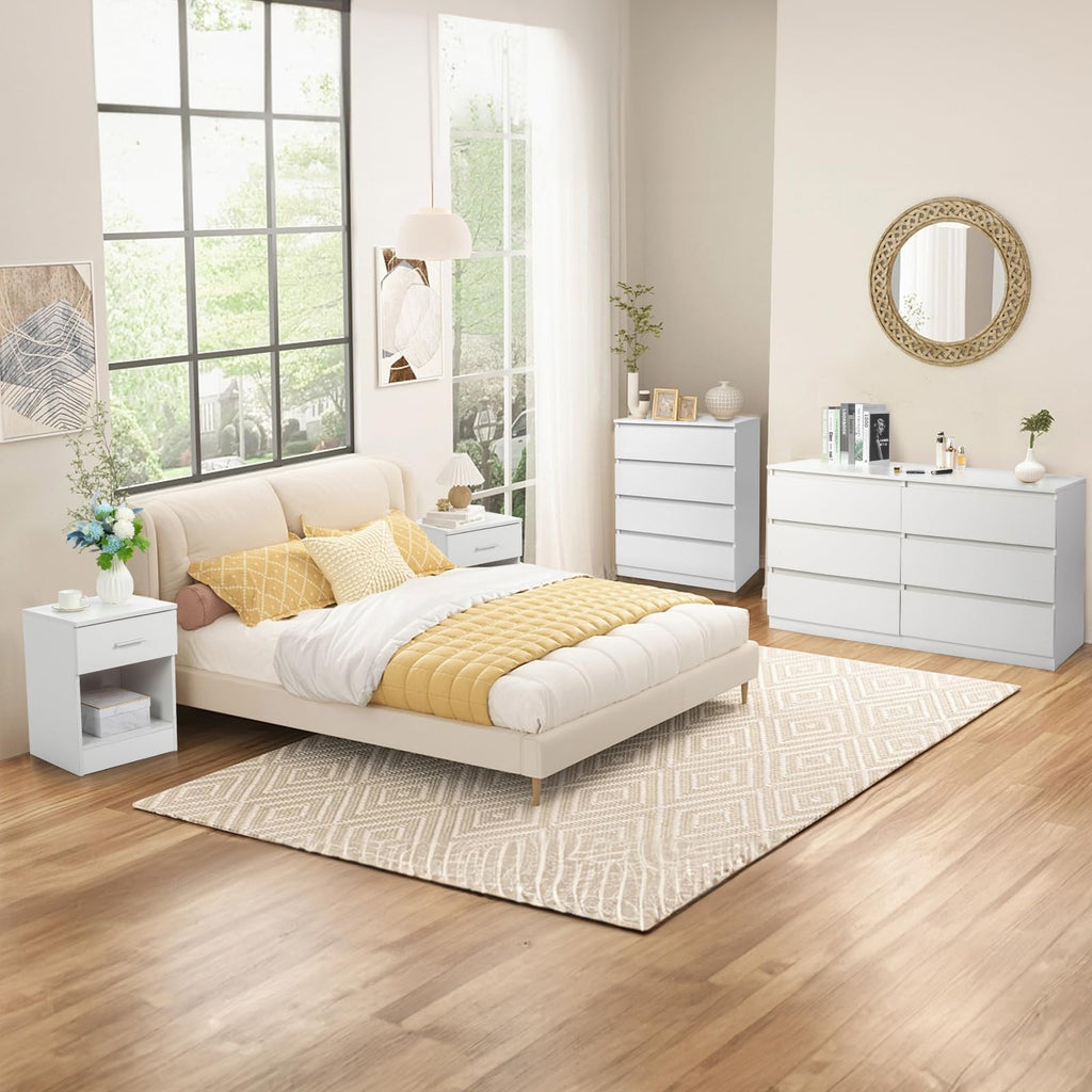 White 4 Drawer Dresser Q7990