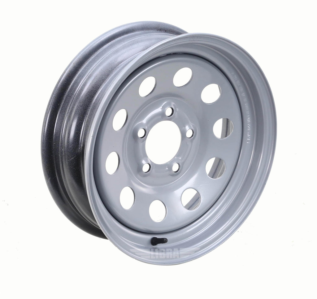Trailer Tire Wheel ST205/75R15 8-Ply Silver Mod Rim E2851