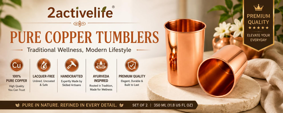 Copper Drinking Cups Set of 2, 350ml Unlined Uncoated E346175